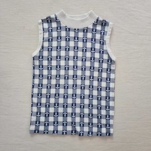 Vintage Anchor Checkered Tank Top kids 6